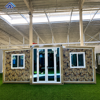 Precio de Fábrica Casa Contenedor de Acero Expandible de Camuflaje de 20 y 40 pies, Plegable de Doble Ala, Prefabricada, Modular, Móvil, para Almacén