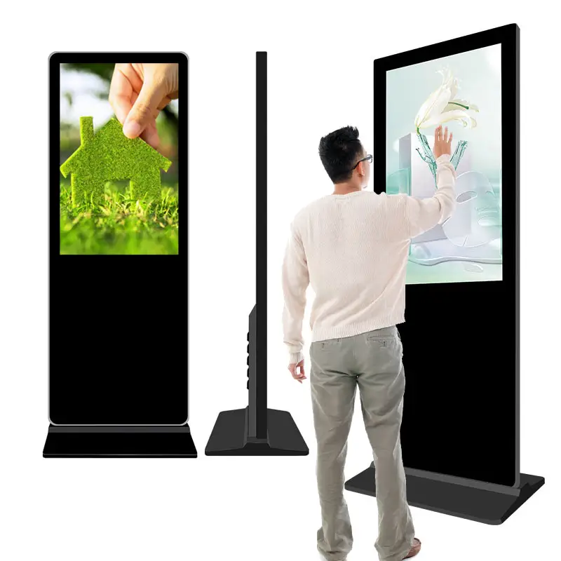 Advertising video 4k ultra wide monitor digital signage software kiosk stand touch screen