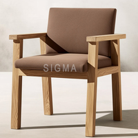 Ensemble de table à manger d'extérieur en teck moderne avec chaises imperméables pour jardin, plage, parc
