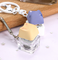 Keycap Bentuk Kucing OEM, Gantungan Kunci Bentuk Beragam yang Dapat Disesuaikan, Mainan Keycap LED, Gantungan Kunci Fidget, Keycap Keyboard Mekanik, Keycap Anime Kustom