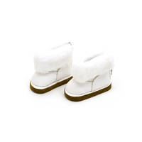 Bottes de neige pour poupée de 5 cm, chaussures en coton pour bébé, bottes d'hiver, style jouet en peluche, modèle de jouet éducatif de dessin animé, échelle 1:3