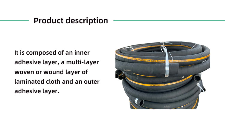Supply customized industrial cloth fabric braided steel wire reinforced air water oil hydraulic rubber hose