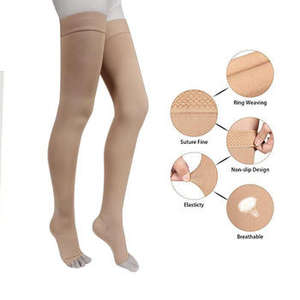 <span class=keywords><strong>Bas</strong></span> <span class=keywords><strong>de</strong></span> <span class=keywords><strong>contention</strong></span> en nylon à compression haute cuisse, ouverts aux orteils, antidérapants en silicone <span class=keywords><strong>de</strong></span> <span class=keywords><strong>classe</strong></span> <span class=keywords><strong>2</strong></span>, 23-32 mmHg, pour varices et œdèmes, fabriqués sur mesure - Product Image 6