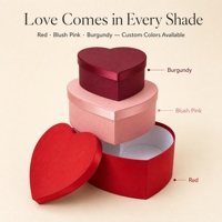 Boîte cadeau personnalisée en forme de cœur rouge vif, emballage en carton pour la Saint-Valentin, pour chocolats, bonbons, cadeaux de mariage