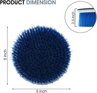 Brosse rotative TDF de 5 pouces avec poils en nylon bleu durable polyvalente pour le nettoyage des meubles rembourrés de la voiture