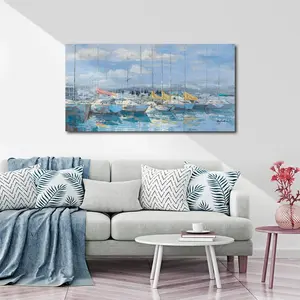 Best quality promotional Sailing Boat art Handmade oil paintings reproduction Landscape oil painting