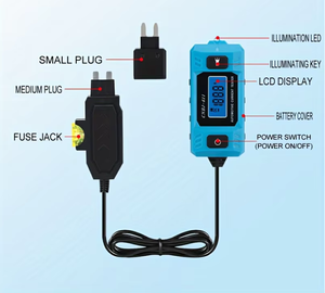 เครื่องทดสอบวงจรรถยนต์พร้อมจอแสดงแรงดันไฟ LED เครื่องมือโพรบวัดไฟฟ้าสำหรับยานยนต์12V 24V - Product Image 2