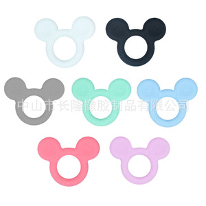 Anneau de dentition en silicone pour bébé, forme Mickey, sans BPA, pour 0-6 mois - Product Image 3
