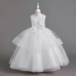 Abito Estivo Rosa Lungo <span class=keywords><strong>da</strong></span> Damigella <span class=keywords><strong>per</strong></span> <span class=keywords><strong>Bambina</strong></span>, Costume <span class=keywords><strong>da</strong></span> Principessa <span class=keywords><strong>per</strong></span> Cerimonie e Feste di Matrimonio - Product Image 4