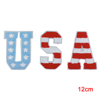 Accessoires de vêtements 8cm Chenille Lettre Étoile Coeur Broderie Patch Décalcomanies Drapeau Américain Patches Fer sur Patches pour Vêtements