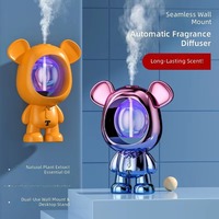 Diffuseur d'arômes en forme d'ours, brumisation automatique, minuterie, batterie intégrée, rechargeable, à poser sur le bureau ou à fixer au mur, pour la maison, le bureau ou la voiture