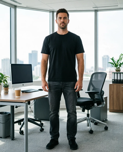 T-shirt homme personnalisé 210 g/m² en coton 100 %, couleur unie, col rond, manches courtes, décontracté - Product Image 2