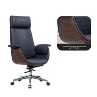 Chaise de direction confortable pour la maison/le bureau avec siège en cuir véritable Conception pivotante simple pour une