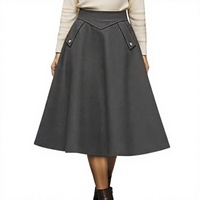 Jupe longue trapèze tendance automne/hiver 2026, chic, jeune et amincissante, en maille de laine mélangée, personnalisée et chaude