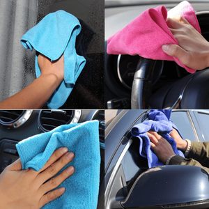 Serviettes de cuisine et de voiture en microfibre 80% polyester 20% polyamide, style tissé uni, chiffon de nettoyage absorbant - Product Image 3