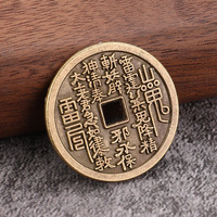 Porte-clés Feng Shui chinois en gros, pendentif pièce de monnaie ancienne en laiton, breloque de sac taoïste, cadeau, vente en gros, approvisionnement direct usine