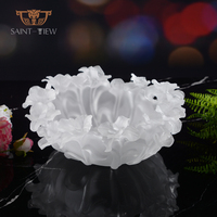 Bol à chocolat moderne de luxe de haute qualité en cristal de verre en forme de fleur violette W30CM, centre de table pour mariage et fête