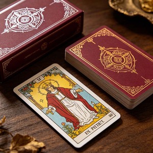 Baraja de Cartas del <span class=keywords><strong>Tarot</strong></span> Divinatorio Premium, Baraja de Oráculo con Diseño Personalizado, con Guía y Caja de Regalo - Product Image 2