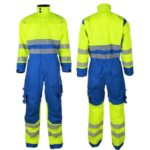 Combinaisons ignifuges jaunes et bleues fluorescentes, vêtements de travail pour le secteur pétrolier, la soudure, l'exploitation minière, les chantiers navals, vêtements de sécurité - Product Image 4
