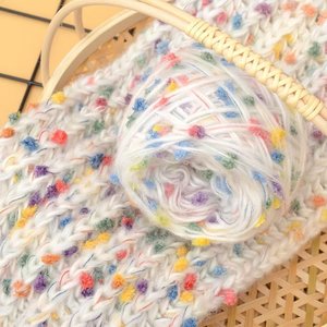 Fil de crochet tissé à la main 50g fil de laine à pois neige coton fil à tricoter multicouche fil de chandail tricoté bricolage - Product Image 2
