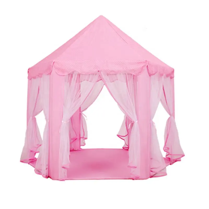 Jouet pour fille, maison rose, château de princesse, tente Durable, grande tente de jeu intérieure et extérieure pour enfants