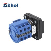 Commutateur sélecteur d'ampermètre en plastique Si&hel LW28 20A triphasé pour instrument certifié CE
