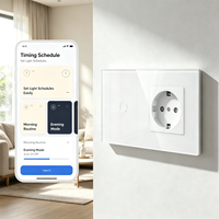 UBARO – interrupteur intelligent WiFi, prise murale EU, panneau tactile en verre trempé, commande vocale à distance, Alexa Google Home Smart Life 250V 16A