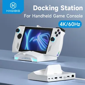 Station d'accueil universelle Hagibis ROG Ally/<span class=keywords><strong>Steam</strong></span> <span class=keywords><strong>Deck</strong></span>/OLED 6 en 1 avec HDMI 4K, RJ45 2.5G, PD 100W, éclairage RGB, hub USB-C - Product Image 1