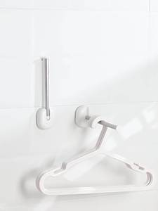 Cintre en plastique rotatif simple et support de rangement pour serviettes Crochet de salle de bain étanche Aucune installation de perceuse requise - Product Image 2