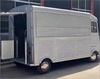 Camionnette alimentaire mobile électrique rétro, directement de l'usine, avec distributeur de jus commercial et station de bonbons, construction en aluminium, pour la région côtière