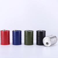 Gourde à logo personnalisé, bonne étanchéité, forme baril, pour vin, bière, liqueur, whisky, camping en plein air