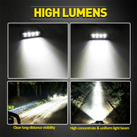 Barre lumineuse LED tout-terrain 12V 6 pouces 20W 4 LED à faisceau spot pour camion, voiture, 4x4, SUV, VTT, moto, vélo électrique, scooter