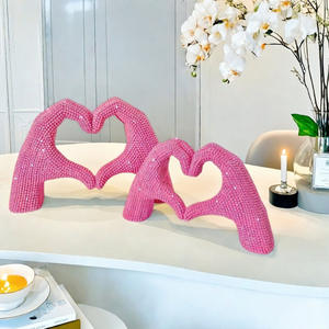 Estatuas Decorativas Modernas de Resina para Exhibición en Tiendas, Figuras Creativas Personalizadas de Poliresina, Escultura de Gesto de Mano para el <span class=keywords><strong>AMOR</strong></span> - Product Image 1