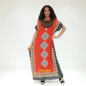Мусульманская одежда, футболка, модная KT848-522FY нигерийское Платье с принтом в африканском стиле