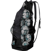 Sac de transport professionnel XL en maille robuste pour ballons de football, avec compartiment pour carte d'identité, idéal pour l'école et l'entraînement