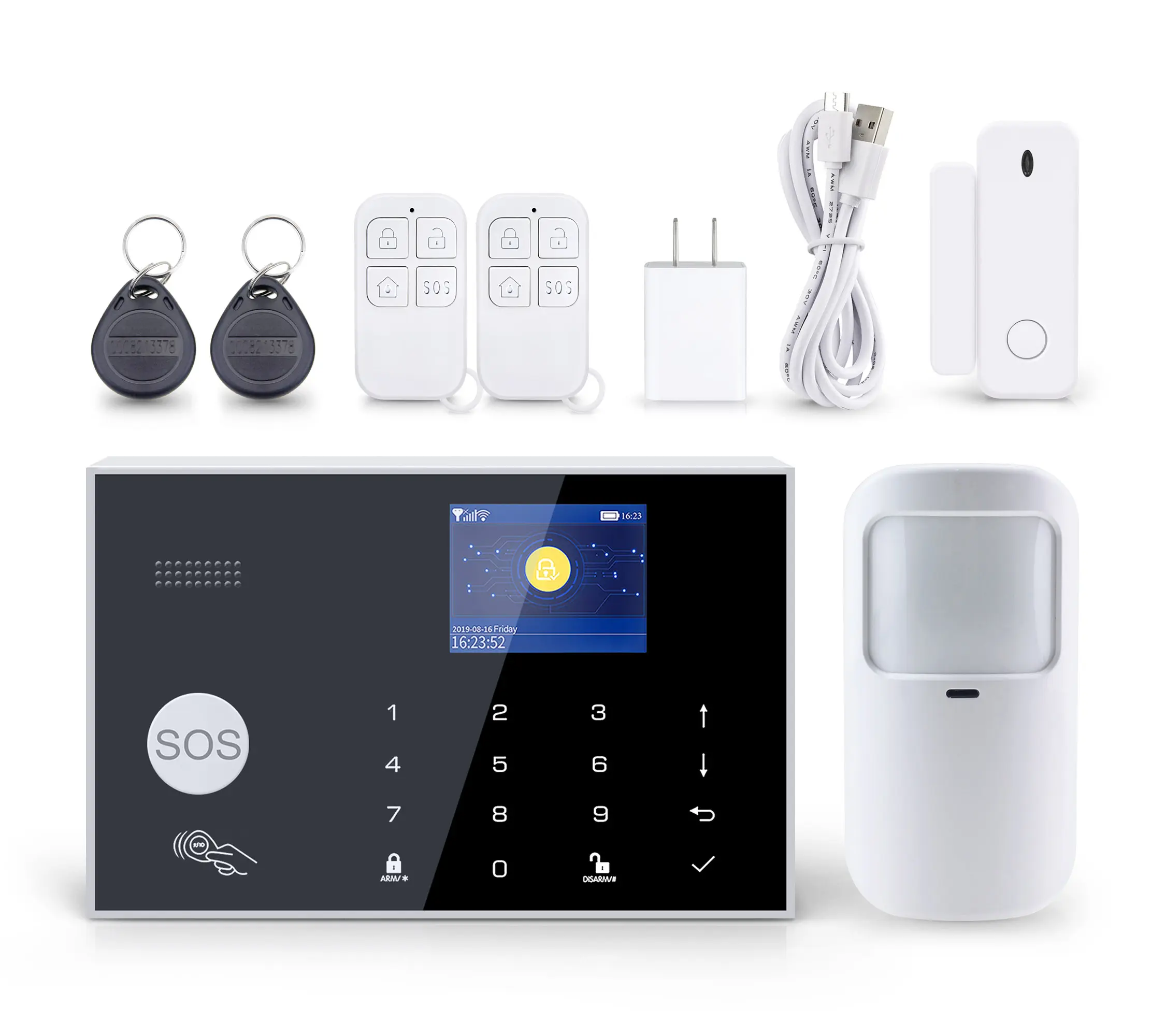 Оптовая продажа домашней автоматизации Tuya Smart GSM Wi-Fi система сигнализации для умного дома безопасности PST-G30