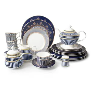 China Professionele Aanpassen Hoge Kwaliteit Porselein Servies Servies Platen Sets Servies