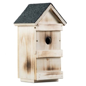 Caja de Anidación de Madera 3 en 1 con Paneles Frontales Intercambiables para Diversos Pájaros de Jardín - Product Image 1
