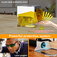 Machine à Graver Laser de Bureau Mini Portable Twotrees TS1 2.5W pour le Marquage et la Découpe DIY sur Verre, Bois et Cuir