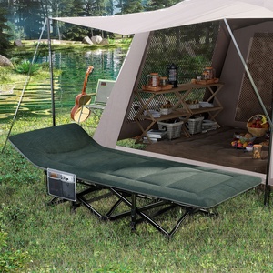 Lits <span class=keywords><strong>de</strong></span> camping pliants portables en métal, solides et légers, avec matelas doux et confortable - Product Image 6