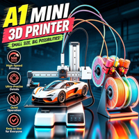 Stampante 3D FDM Versione Globale Bamboo A1mini Sbloccata con Controllo Remoto, Modelli A1C A2L P1SC P2S H2S H2D H2C
