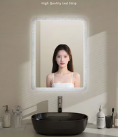 Miroir de salle de bain moderne haut de gamme en acrylique avec écran tactile intelligent durable pour la chambre à coucher, le maquillage et le salon de coiffure