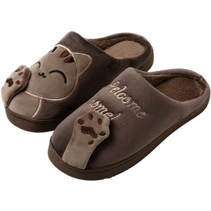Scarpe da donna autunno inverno cuscino caldo nuvola-fortuna gatto portafortuna scivoli in cotone antiscivolo pantofole da casa per adulti pantofole traspiranti - Product Image 6