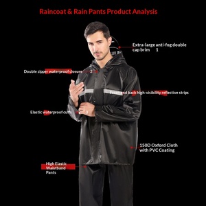 Pantalones Impermeables de una Capa con Revestimiento de PVC y Tela Oxford Resistente a Tormentas, Reflectantes para Bicicleta Eléctrica, para Adultos - Product Image 5