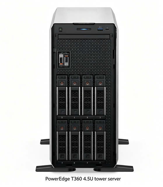 PowerEdge T360 Single Socket Tower Server Intel Xeon Processor 16GB DDR5 2TB SSD Small Business IT File Sharing Print Stock