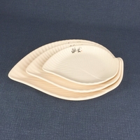Assiette de service personnalisable en mélamine, écologique, en forme de feuille, pour snacks et desserts, irrégulière, de qualité alimentaire, sans BPA