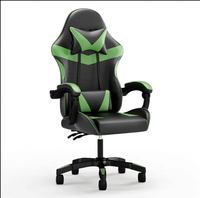 Chaise de bureau de jeu réglable et pivotante Chaise de jeu pour ordinateur avec barre Internet