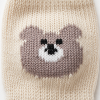Chaussettes pour chien en coton mélangé à double face antidérapantes avec broderie d'ours et motif de patte, durables pour petits chiens