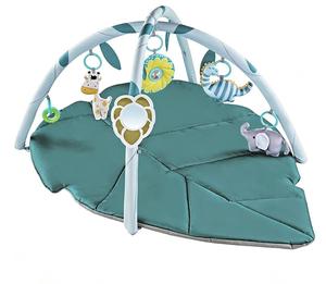Tapis d'éveil vert pour bébé, tapis d'activités pliable pour nourrissons, tapis de sol pour le temps sur le ventre avec 6 jouets détachables, apprentissage sensoriel - Product Image 6