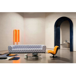 Set di Divani <span class=keywords><strong>Chester</strong></span> Moon di Design Lussuoso, Divani per Soggiorno, Mobili Antichi per la Casa, Panca in Tessuto e Pelle Moderna - Product Image 5